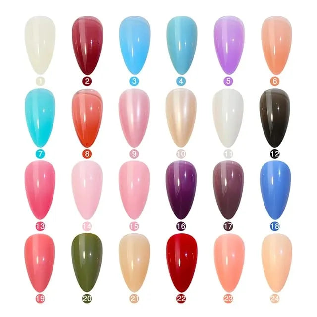 Artificial Nails 596 Pcs Beautiful Fancy Fake Nails (Random Color)