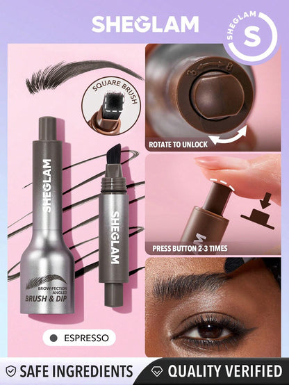SHEGLAM Brow fection Angled Brush and Dip Liquid Eyebrow Gel Pen