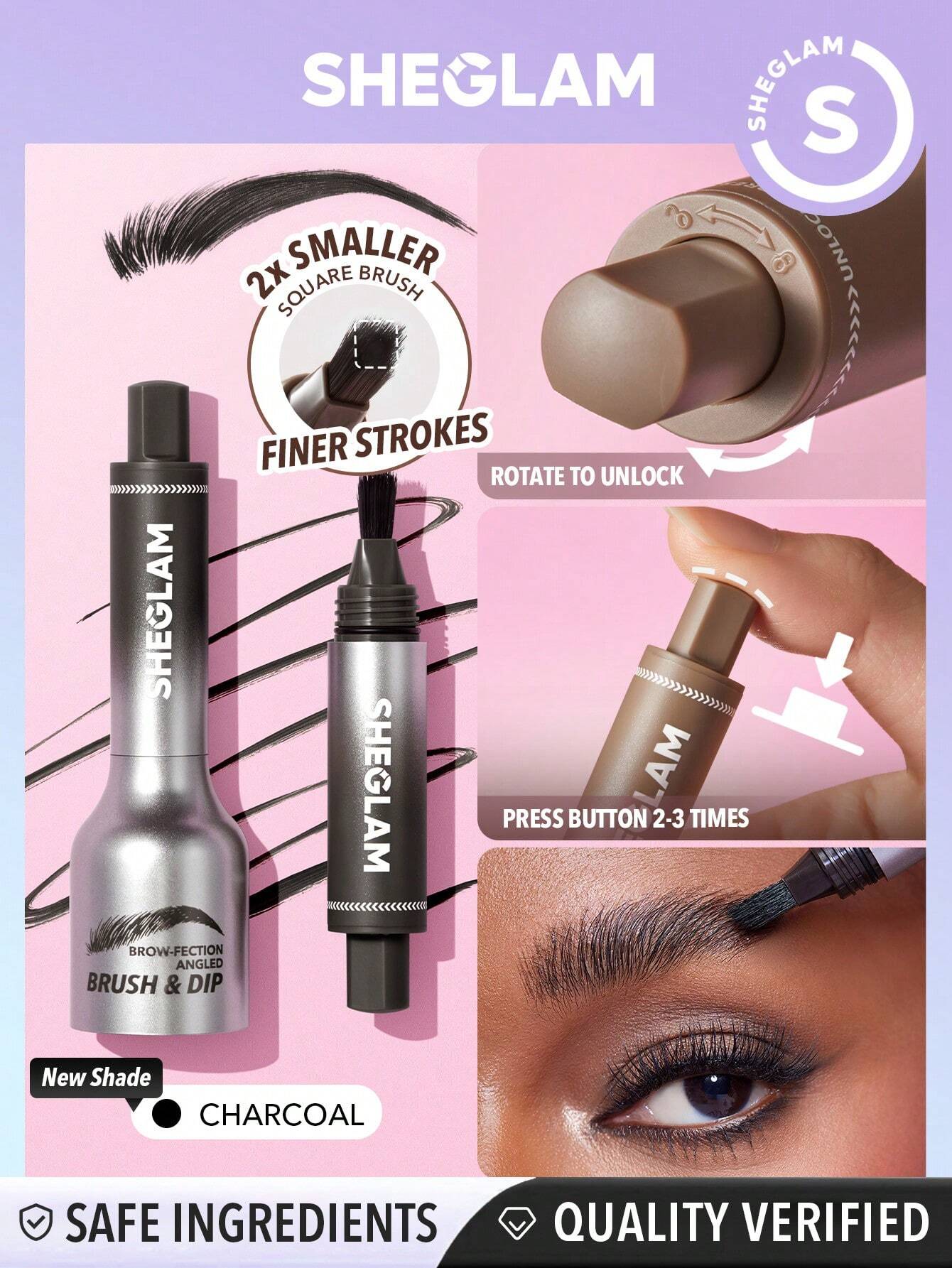 SHEGLAM Brow fection Angled Brush and Dip Liquid Eyebrow Gel Pen