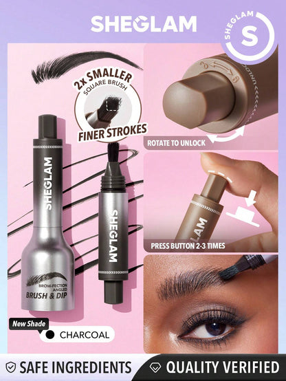SHEGLAM Brow fection Angled Brush and Dip Liquid Eyebrow Gel Pen